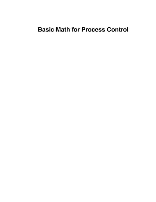 Basic Math for Process Control