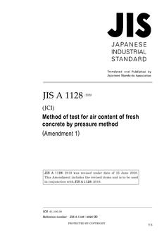 JIS A 1128/AMENDMENT 1