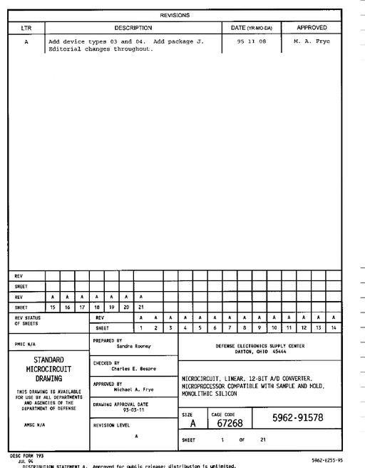 MIL DESC 5962-91578A