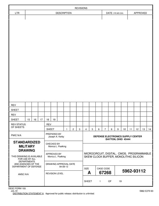 MIL DESC 5962-93112