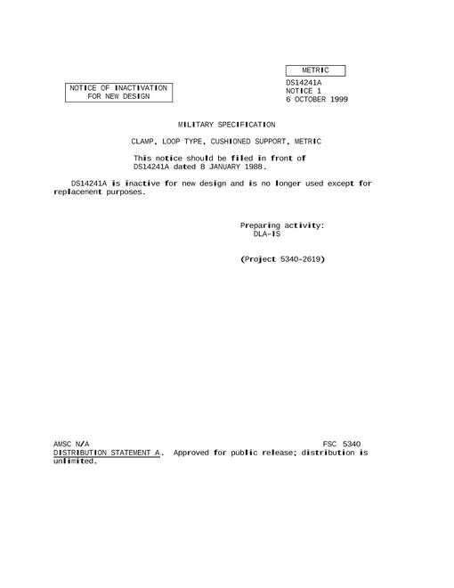 MIL DS14241A Notice 1 - Inactivation