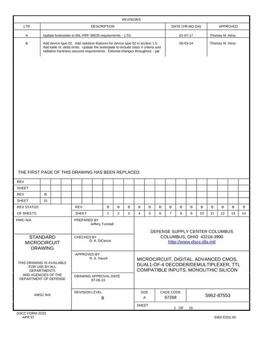 MIL DSCC 5962-87553B