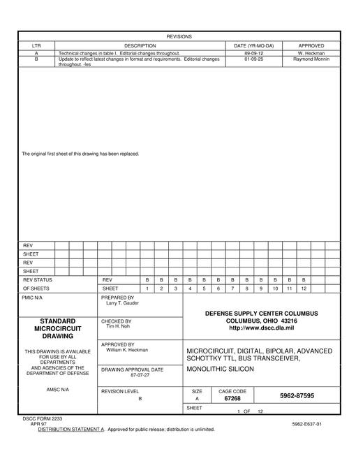 MIL DSCC 5962-87595B