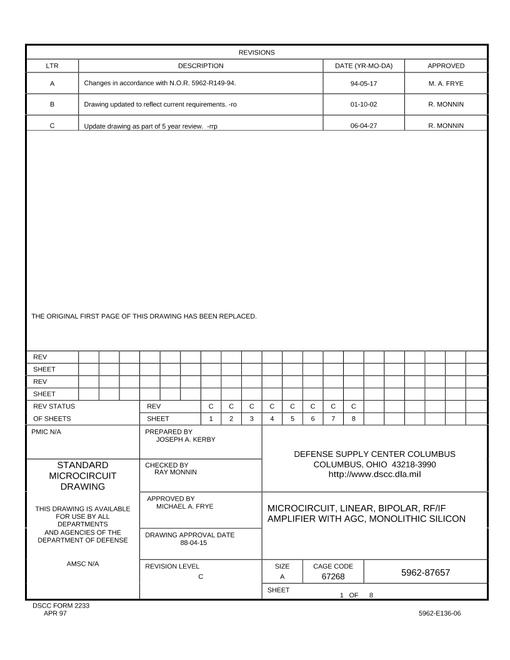 MIL DSCC 5962-87657C