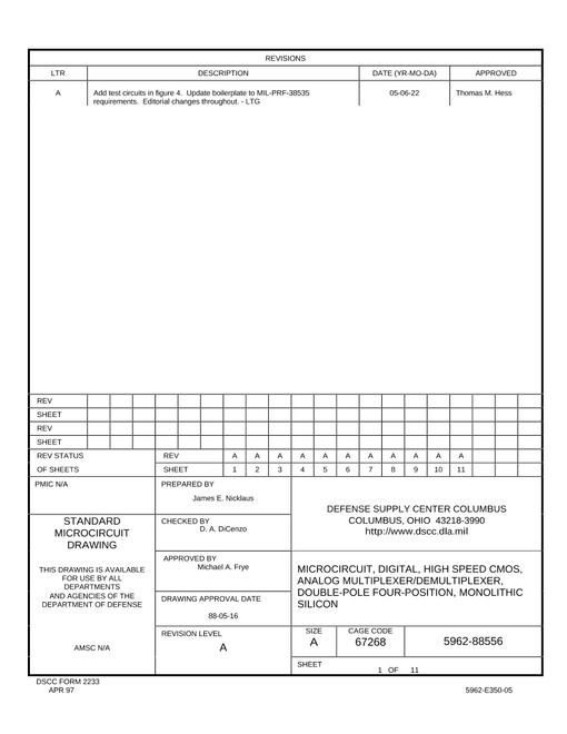 MIL DSCC 5962-88556A