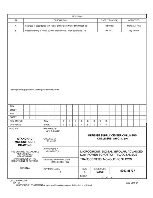 MIL DSCC 5962-88737B