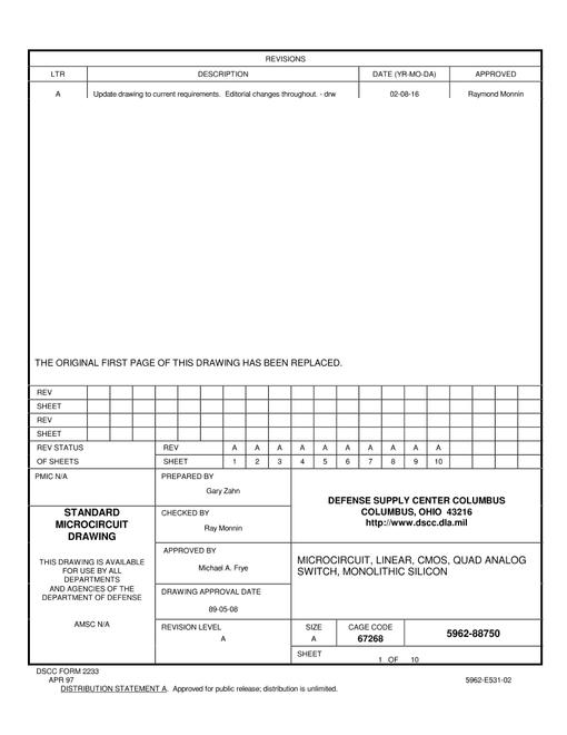 MIL DSCC 5962-88750A