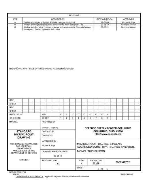 MIL DSCC 5962-88752C
