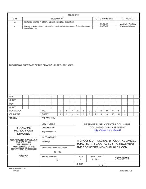MIL DSCC 5962-88753B