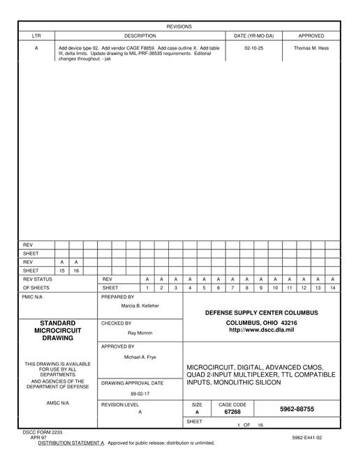 MIL DSCC 5962-88755A