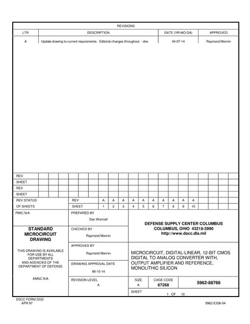 MIL DSCC 5962-88766A
