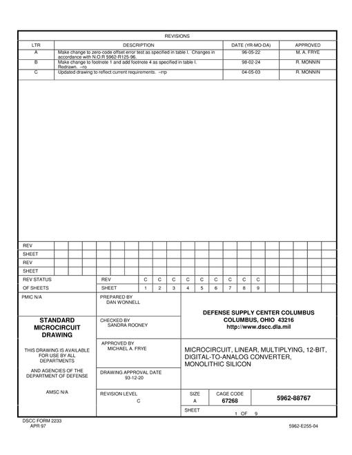 MIL DSCC 5962-88767C