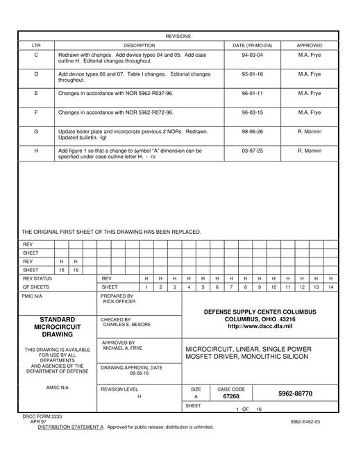 MIL DSCC 5962-88770H