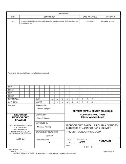 MIL DSCC 5962-89487A