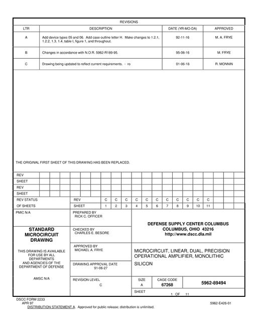 MIL DSCC 5962-89494C