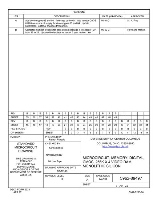 MIL DSCC 5962-89497B