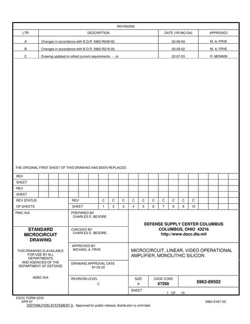 MIL DSCC 5962-89502C