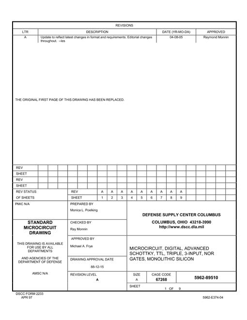 MIL DSCC 5962-89510A