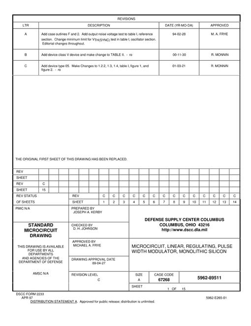 MIL DSCC 5962-89511C