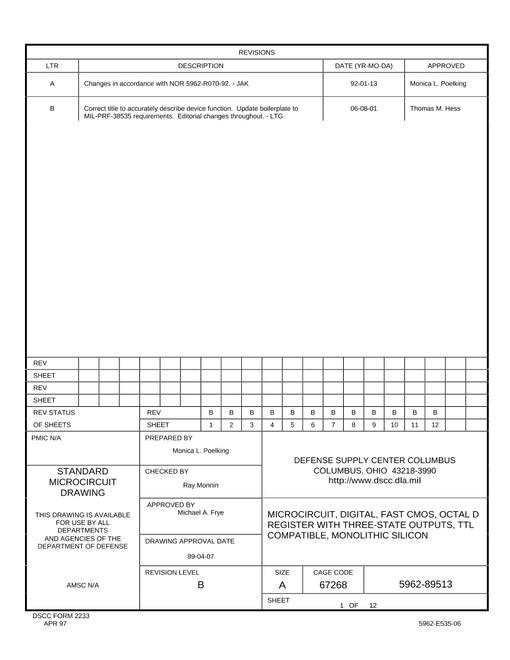 MIL DSCC 5962-89513B