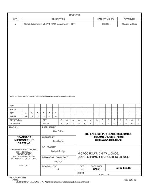 MIL DSCC 5962-89515A
