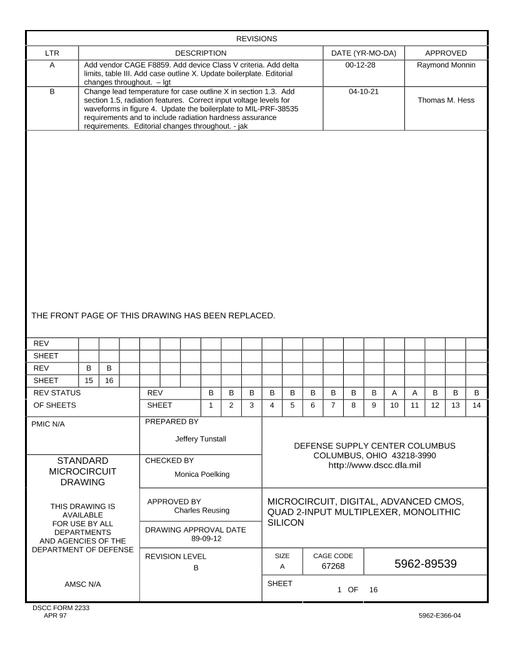 MIL DSCC 5962-89539B