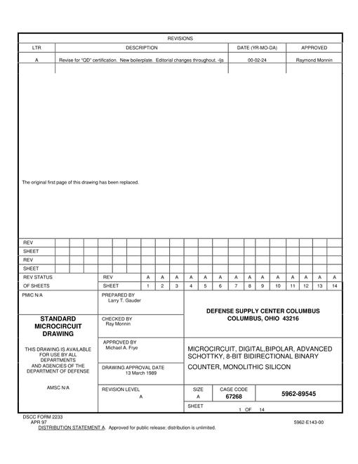 MIL DSCC 5962-89545A