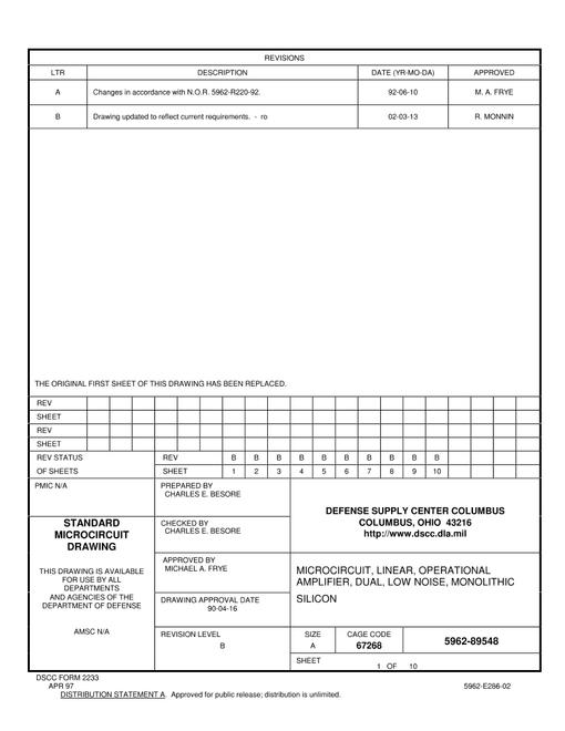 MIL DSCC 5962-89548B