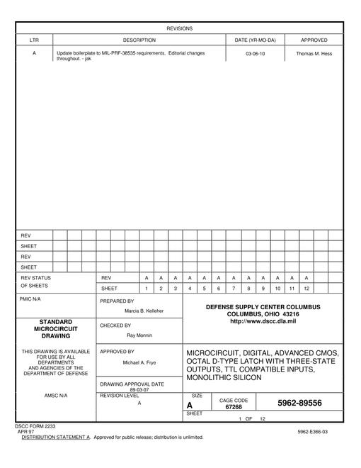 MIL DSCC 5962-89556A