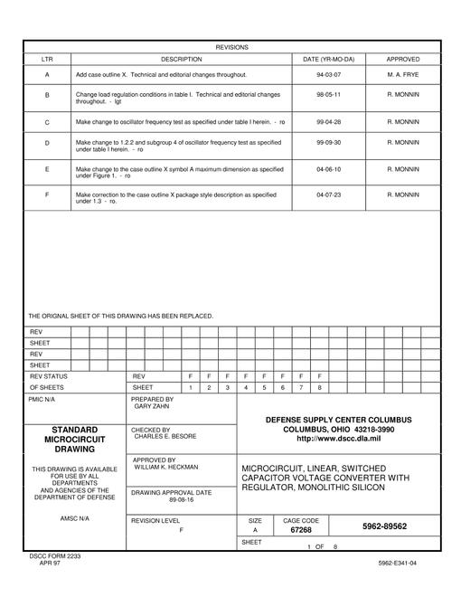 MIL DSCC 5962-89562F