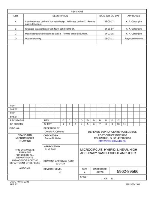 MIL DSCC 5962-89566D