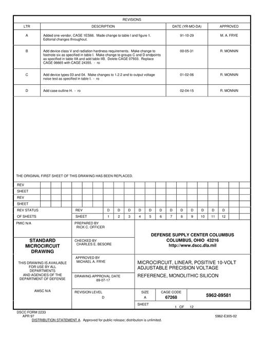 MIL DSCC 5962-89581D