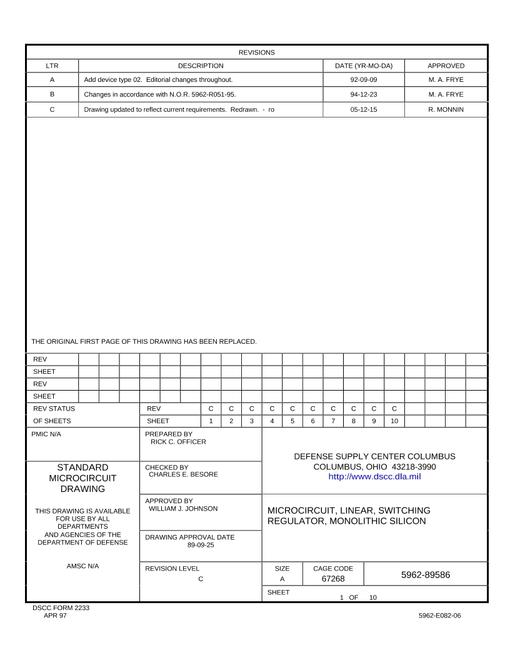 MIL DSCC 5962-89586C