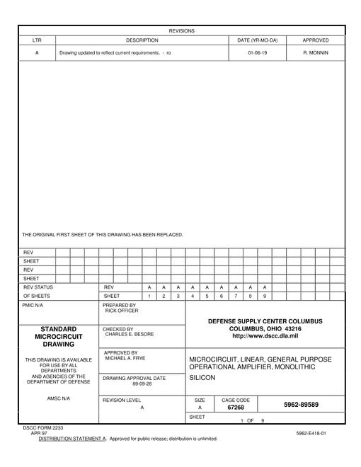 MIL DSCC 5962-89589A