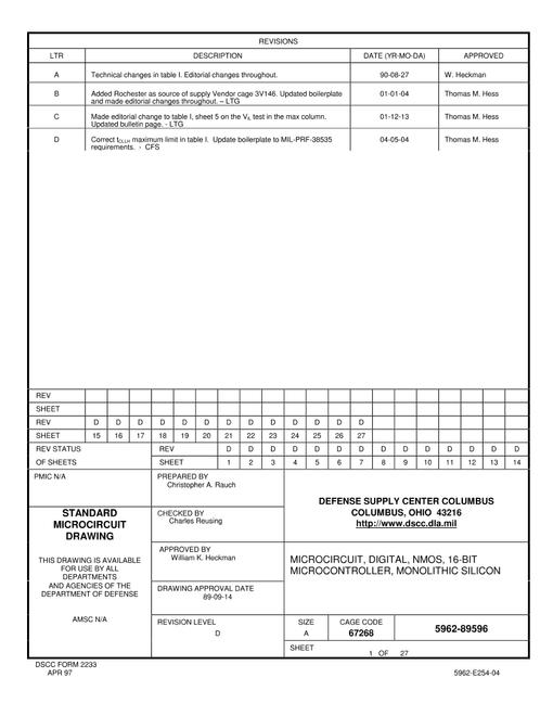 MIL DSCC 5962-89596D