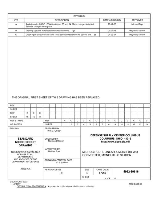 MIL DSCC 5962-89616C