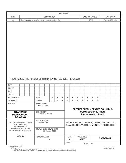 MIL DSCC 5962-89617A