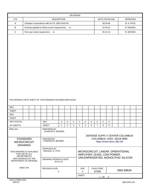 MIL DSCC 5962-89634C