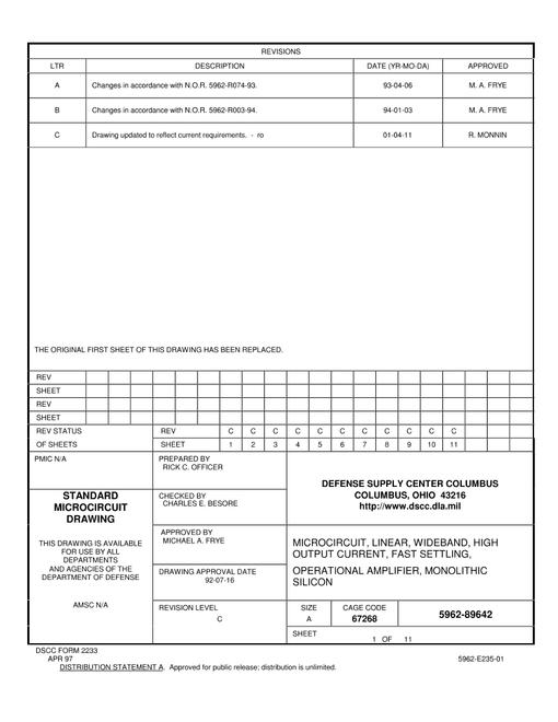 MIL DSCC 5962-89642C