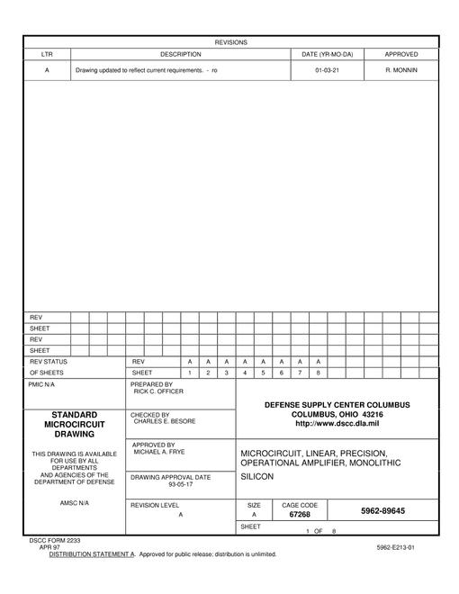 MIL DSCC 5962-89645A
