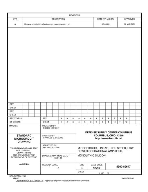 MIL DSCC 5962-89647A