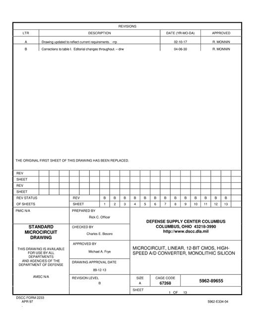 MIL DSCC 5962-89655B