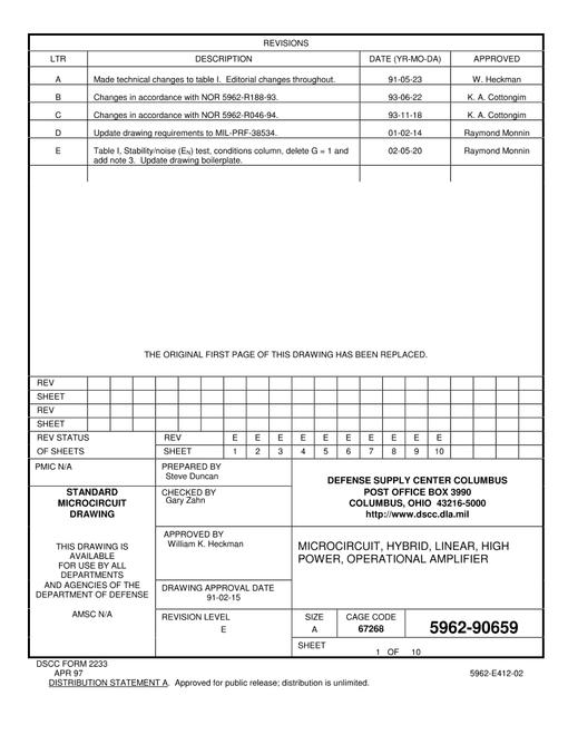 MIL DSCC 5962-90659E