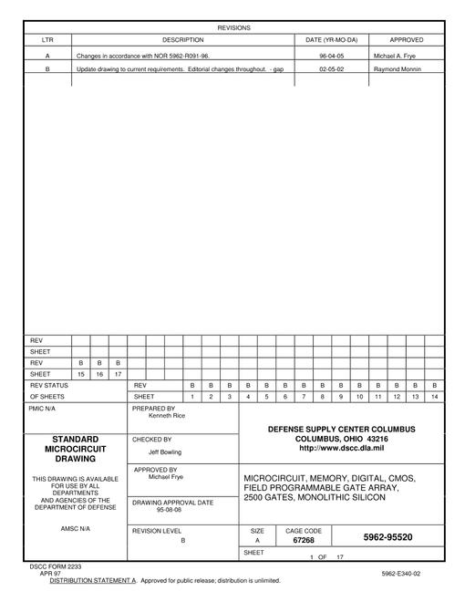 MIL DSCC 5962-95520B