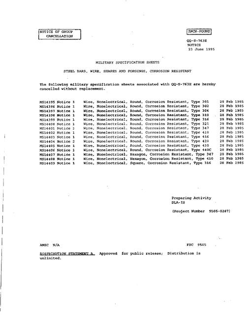 MIL MS14397 Notice 1 - Cancellation