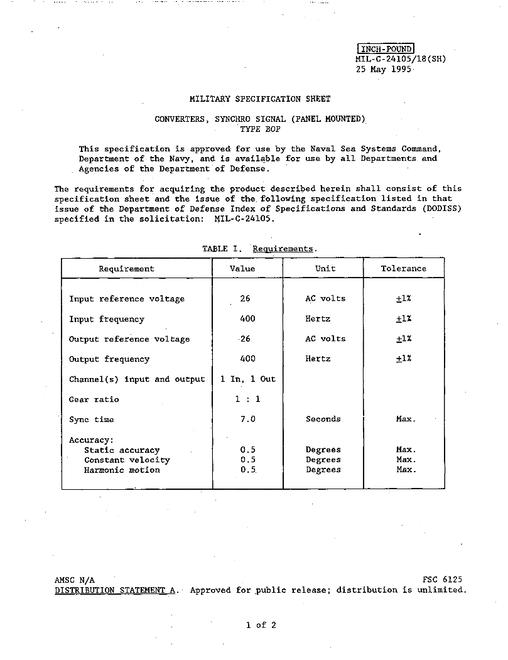 MIL MIL-C-24105/18