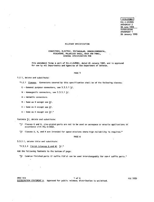 MIL MIL-C-24308C Amendment 2