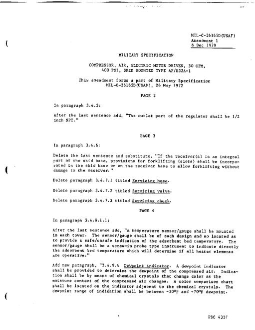 MIL MIL-C-26165D Amendment 1