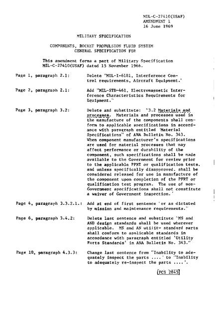 MIL MIL-C-27410 Amendment 1