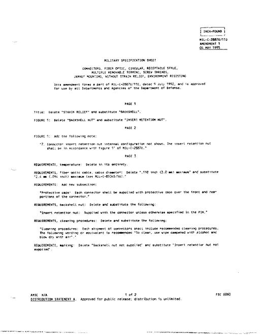 MIL MIL-C-28876/11D Amendment 1